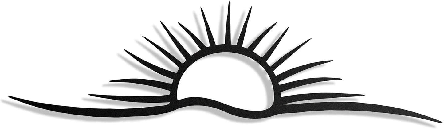 Sunrise Wave Metal Wall Art Decor