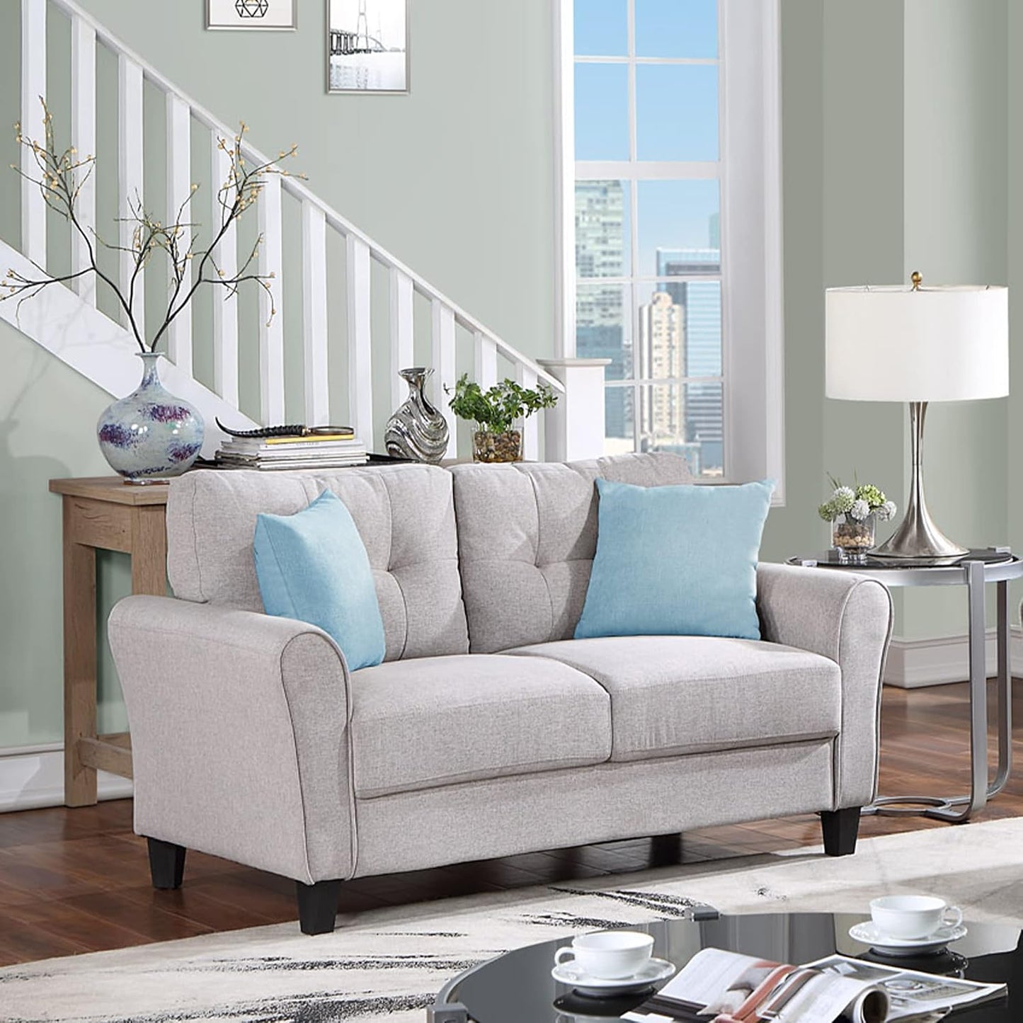 Modern Upholstered Loveseat Sofa