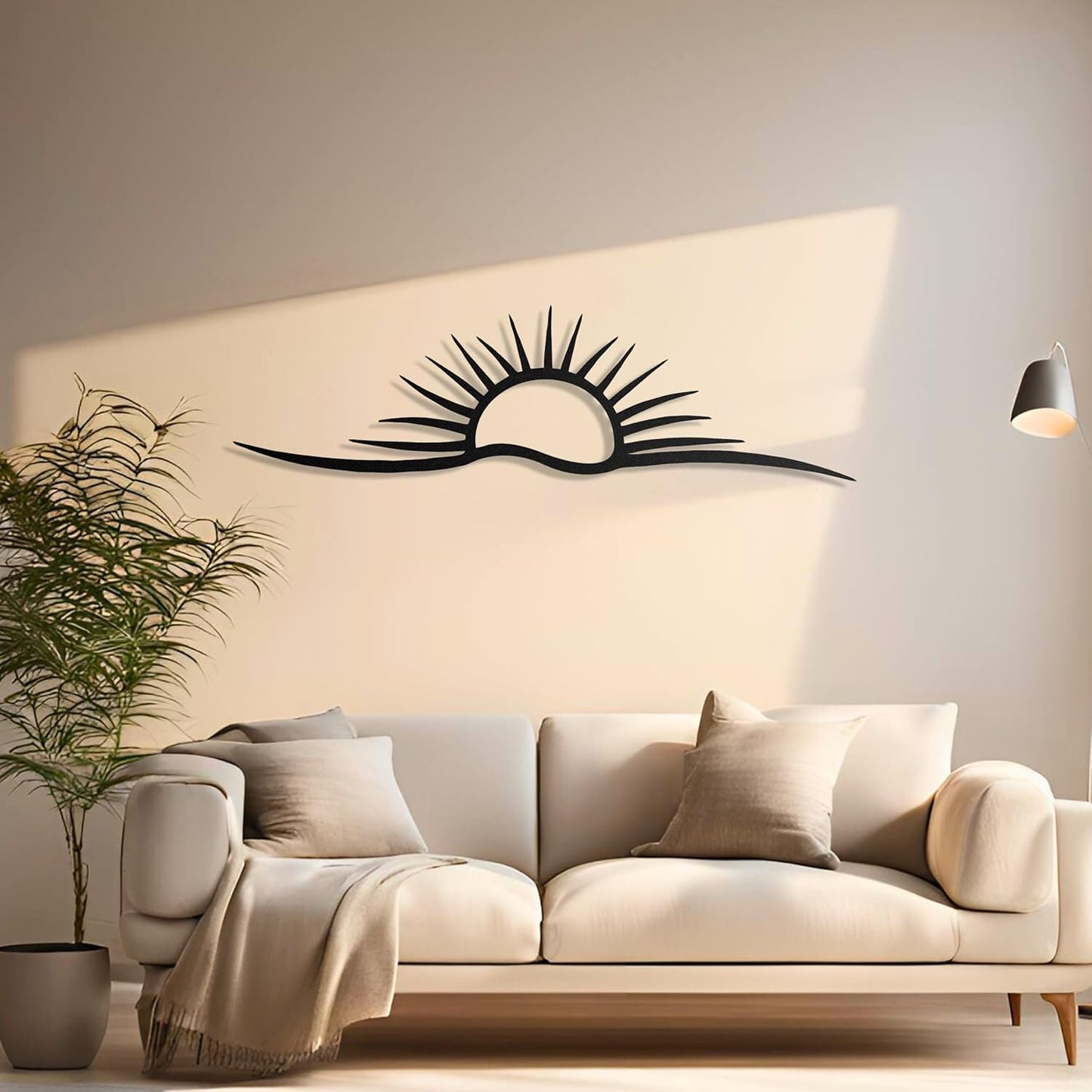 Sunrise Wave Metal Wall Art Decor