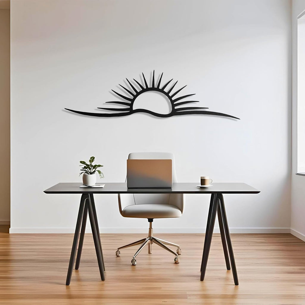 Sunrise Wave Metal Wall Art Decor