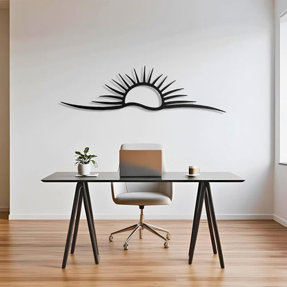 Sunrise Wave Metal Wall Art Decor