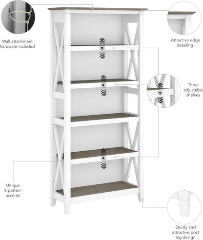 Modern Shiplap Storage Bookcase Shelf