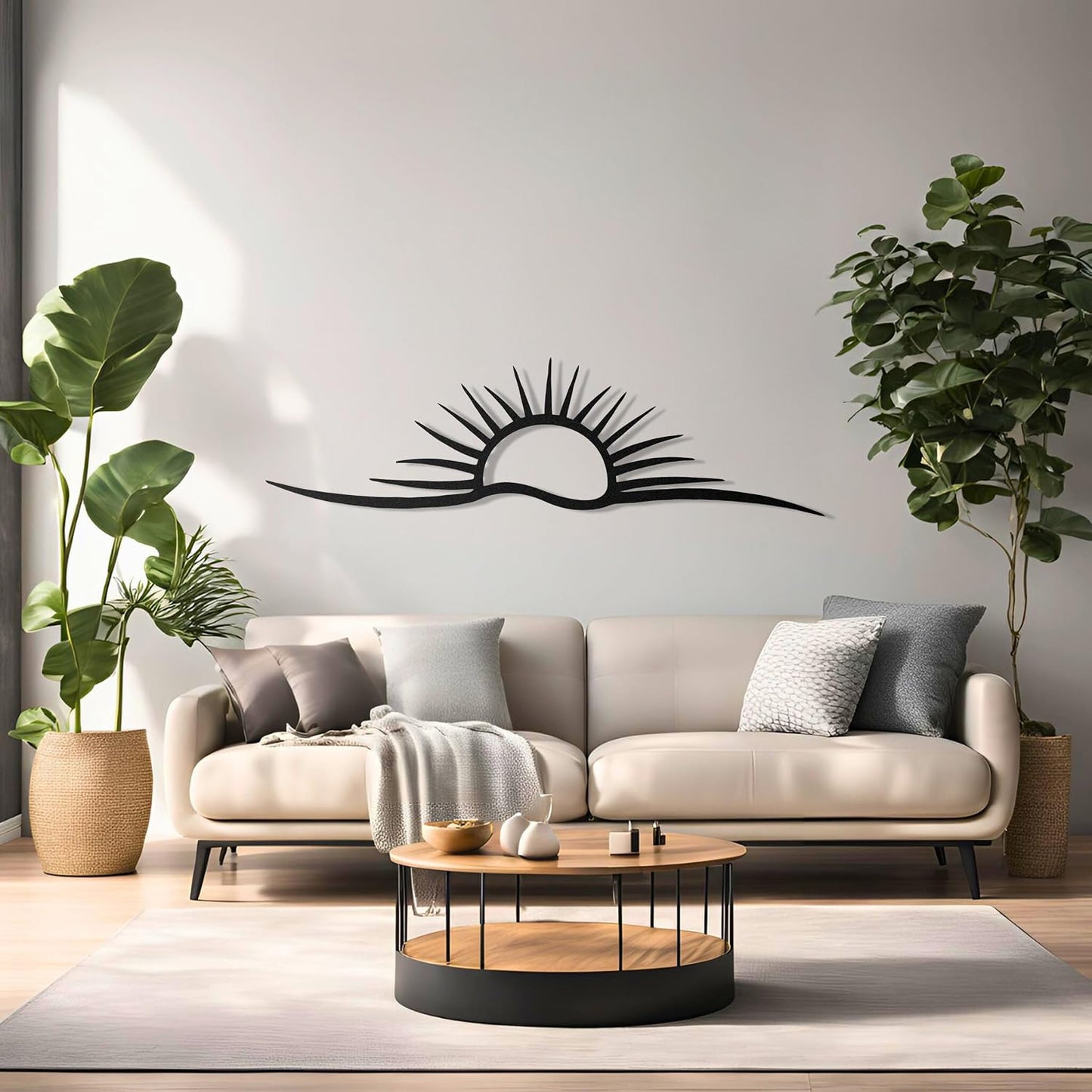 Sunrise Wave Metal Wall Art Decor
