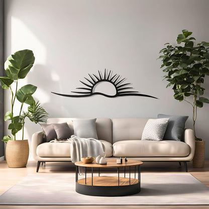 Sunrise Wave Metal Wall Art Decor