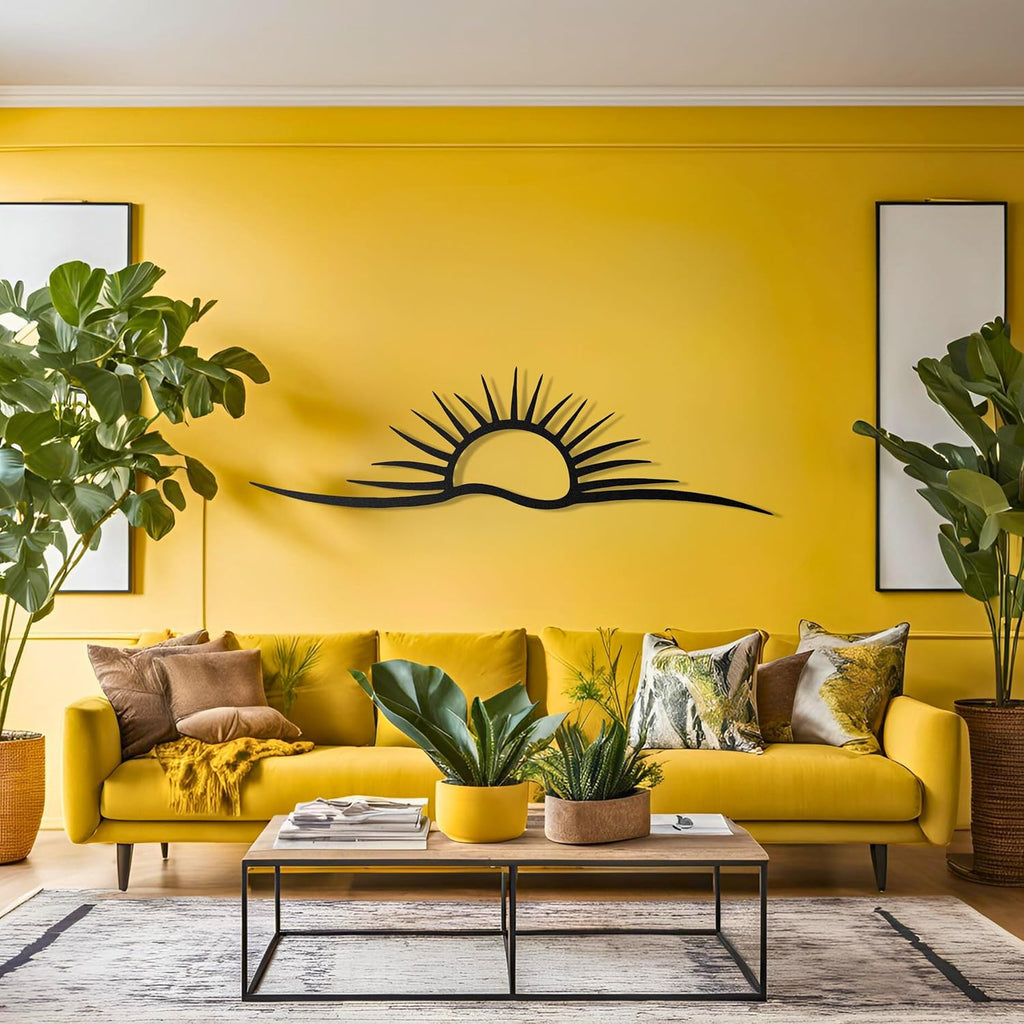 Sunrise Wave Metal Wall Art Decor