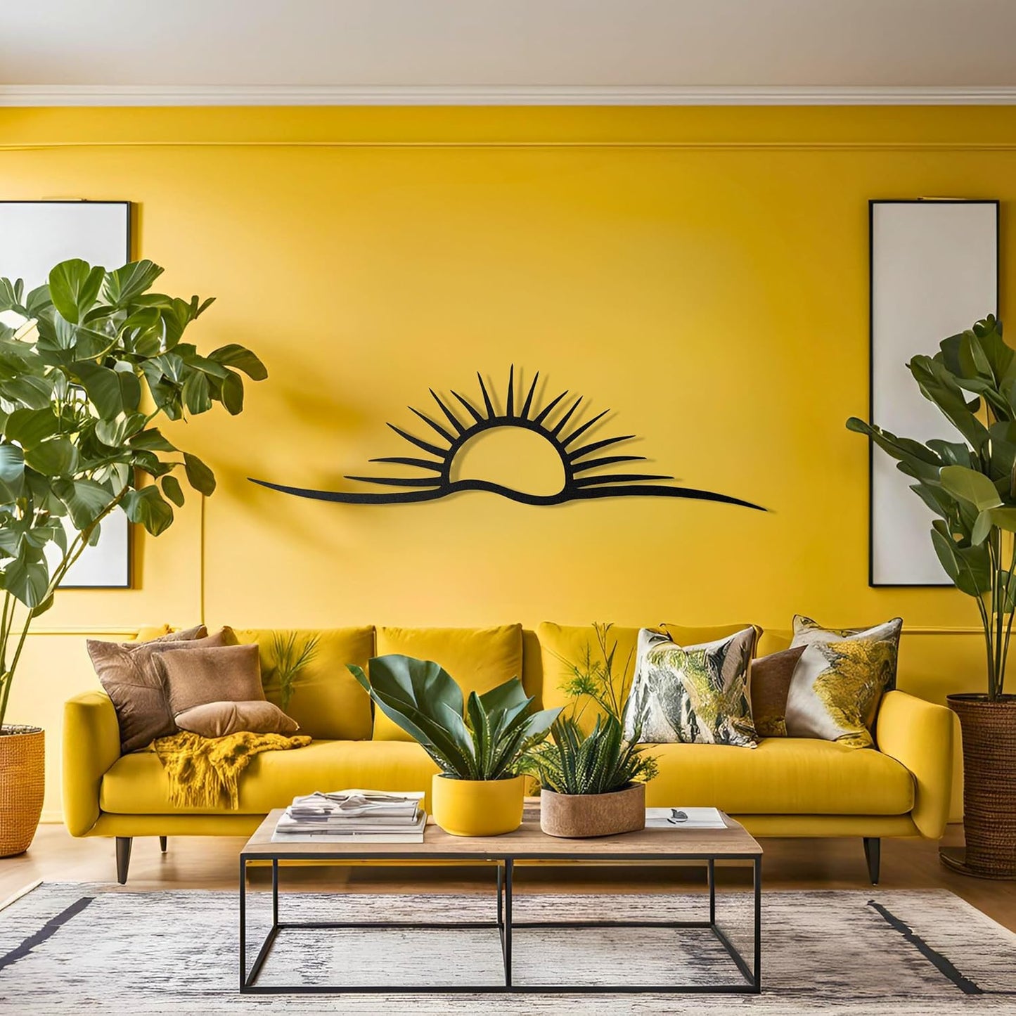 Sunrise Wave Metal Wall Art Decor