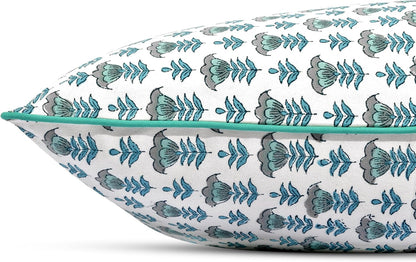 Aquamarine Farmhouse Decorative Cushion Pillow