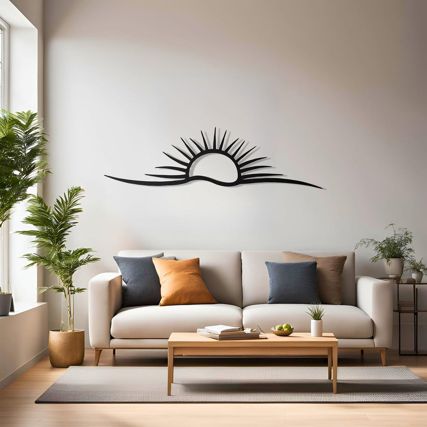 Sunrise Wave Metal Wall Art Decor