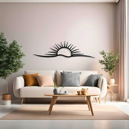 Sunrise Wave Metal Wall Art Decor