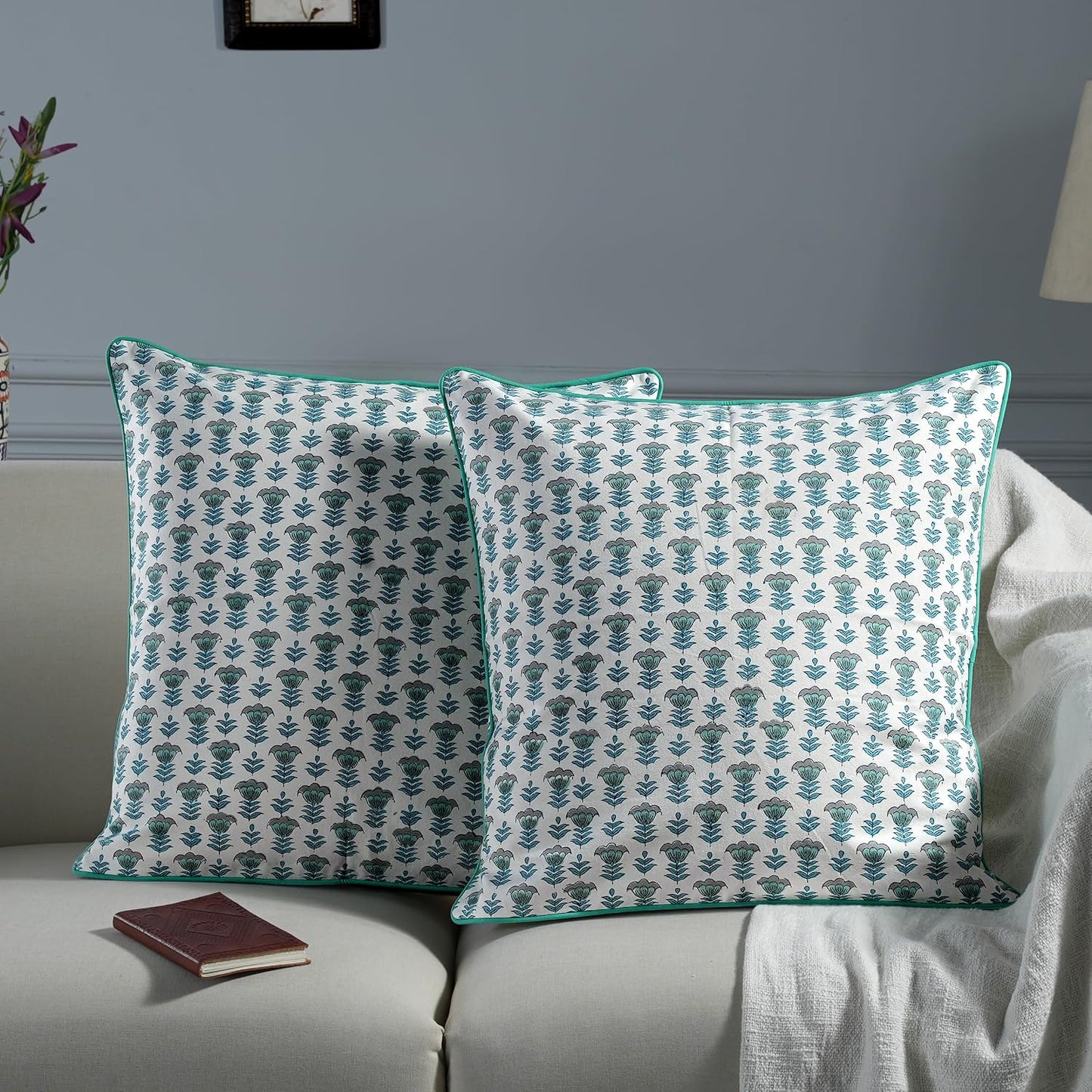 Aquamarine Farmhouse Decorative Cushion Pillow
