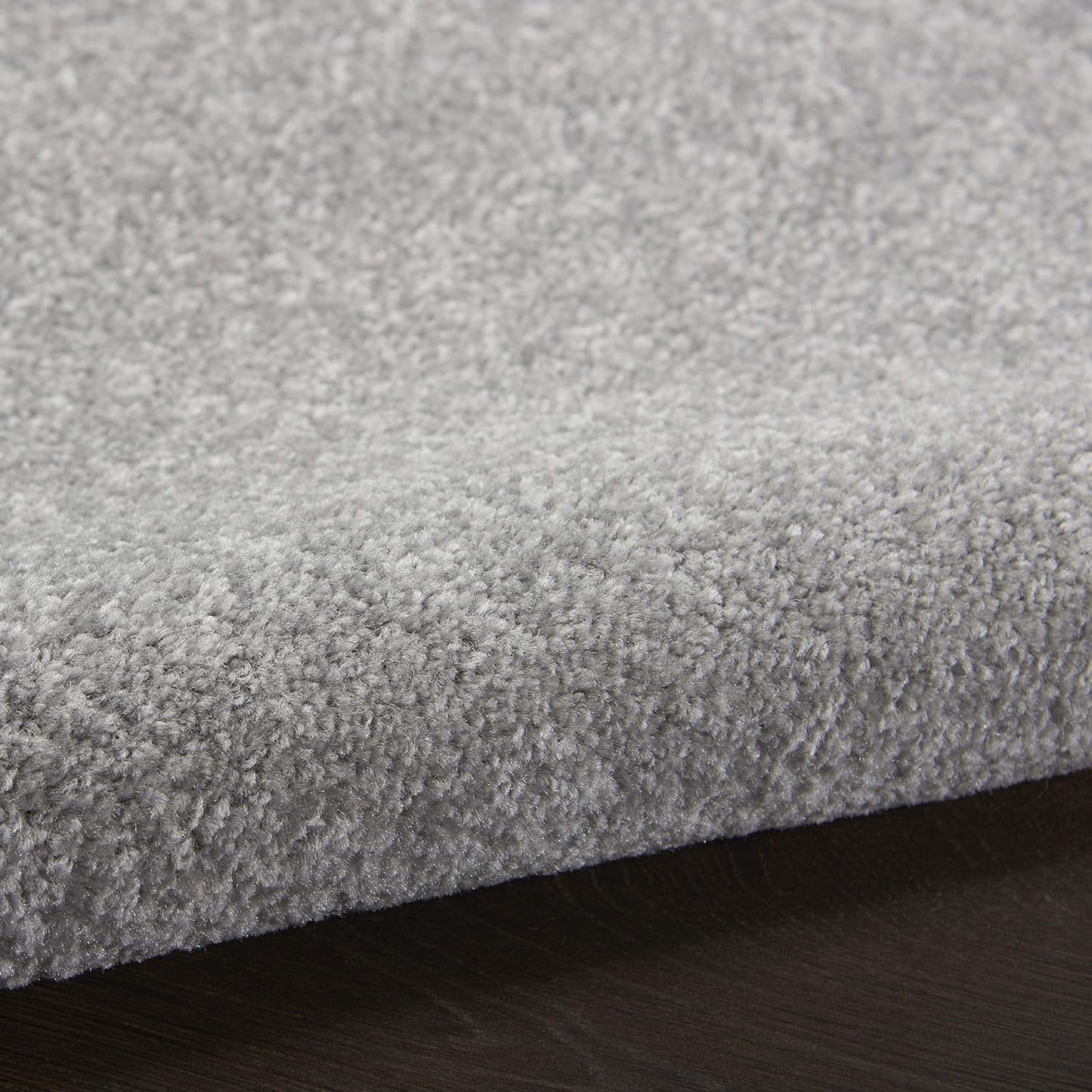 Solid Contemporary Silver Area Rug