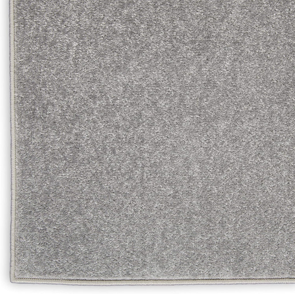 Solid Contemporary Silver Area Rug