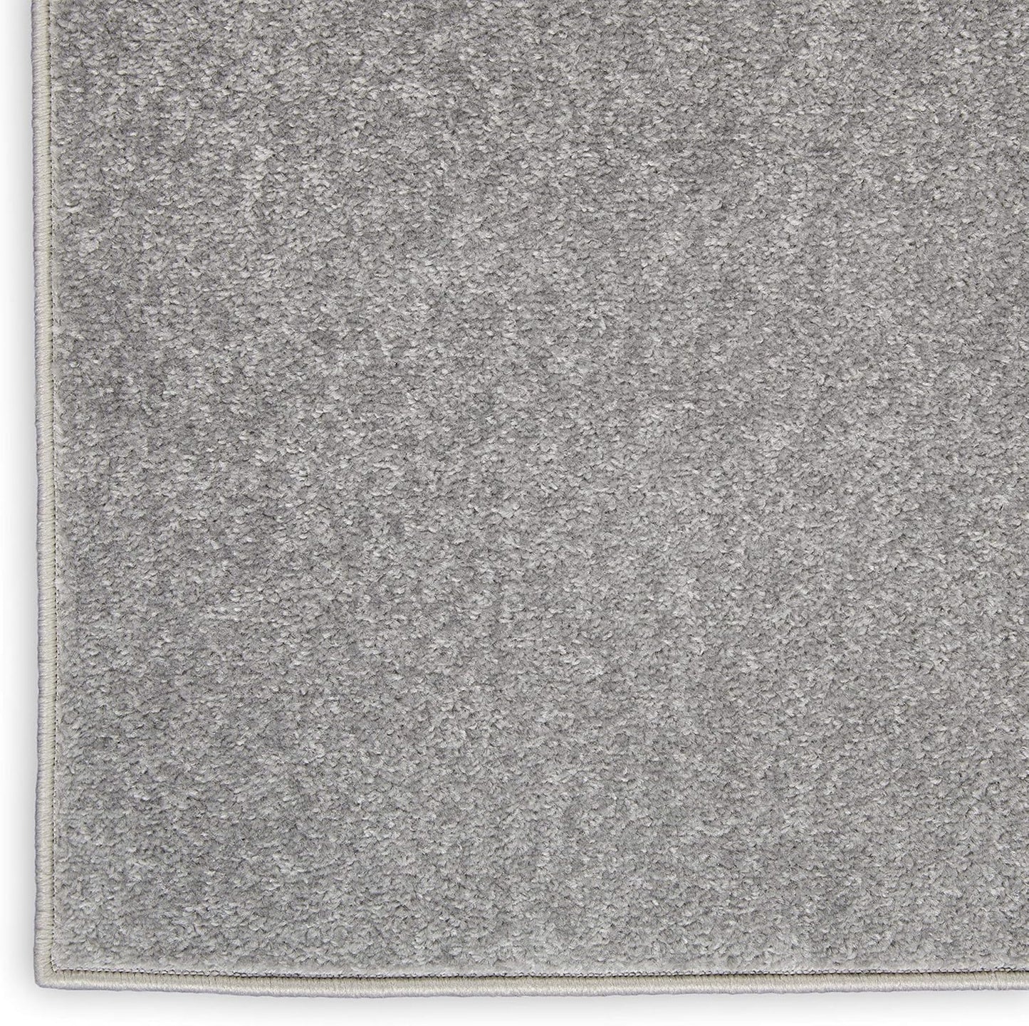 Solid Contemporary Silver Area Rug