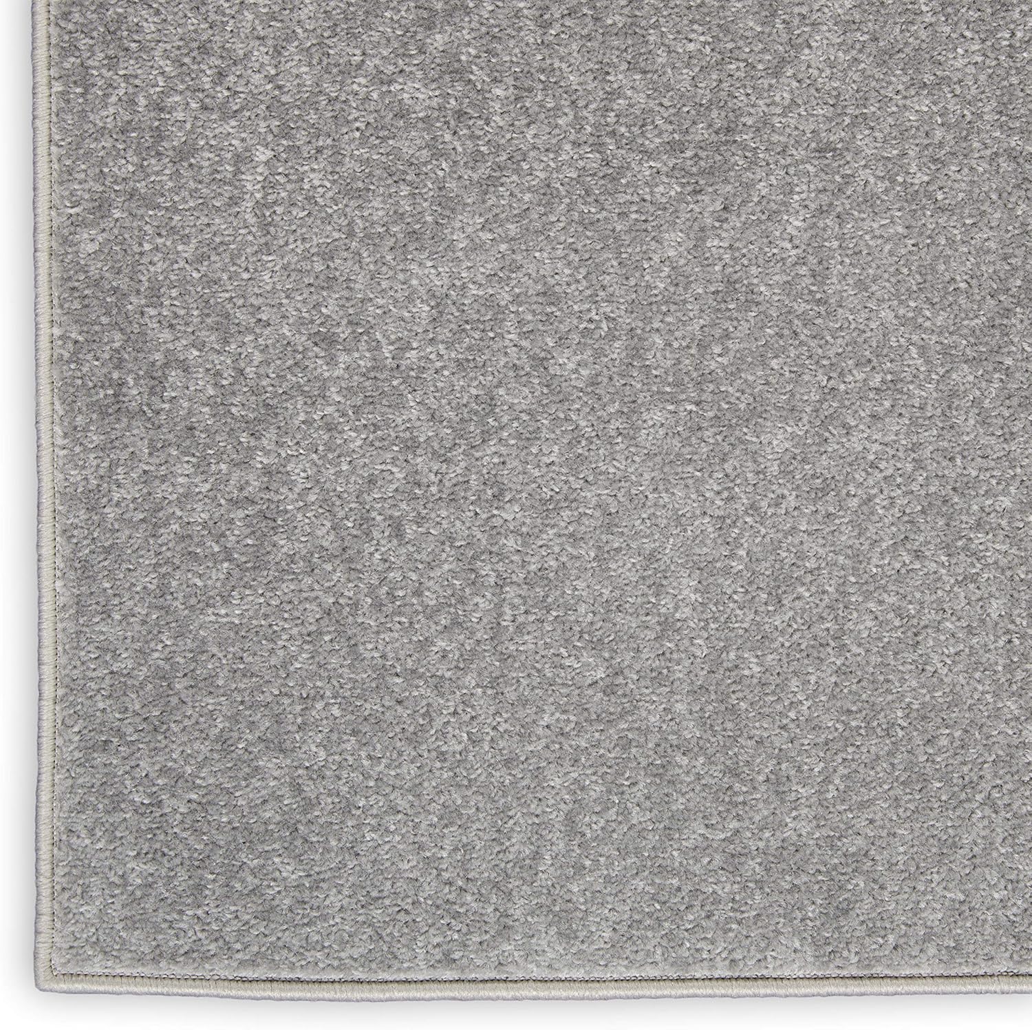 Solid Contemporary Silver Area Rug