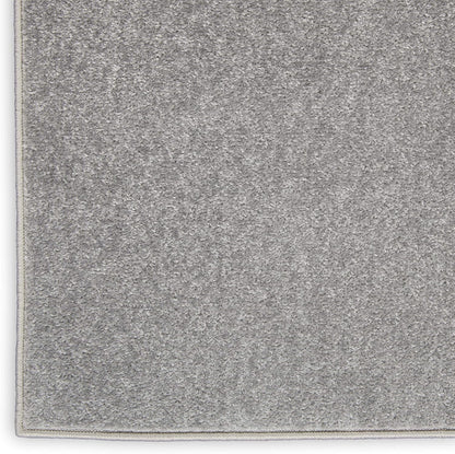 Solid Contemporary Silver Area Rug